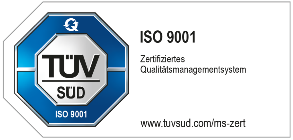 ISO 9001 Zertifiziertes Qualitätsmanagementsystem