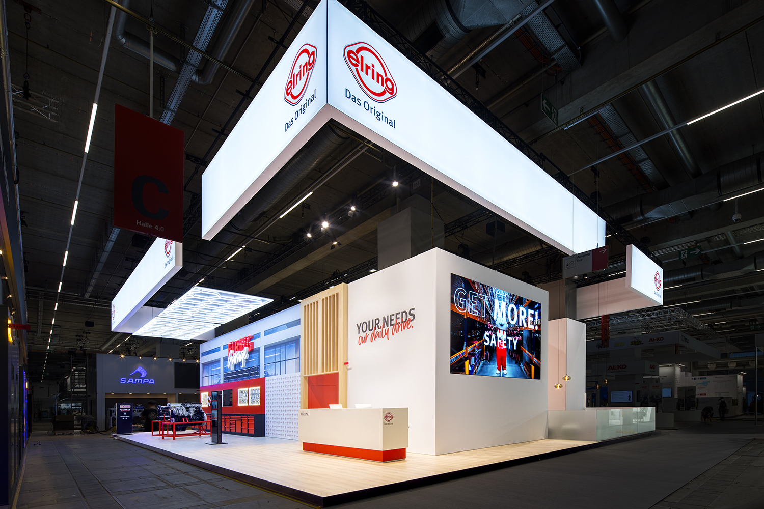 Raumtechnik Messestand für ElringKlinger auf der Automechanik 2024 in Frankfurt