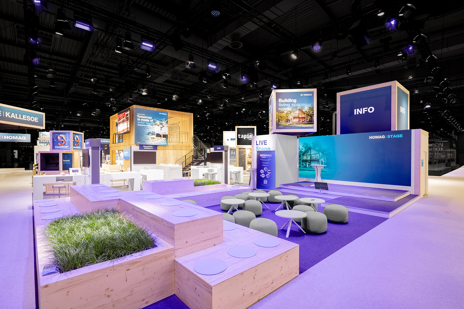 Raumtechnik Messestand für Homag auf der Ligna in Hannover