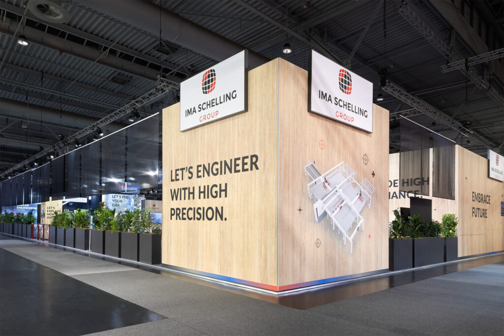 Raumtechnik Messestand für IMA Schelling auf der Ligna in Hannover