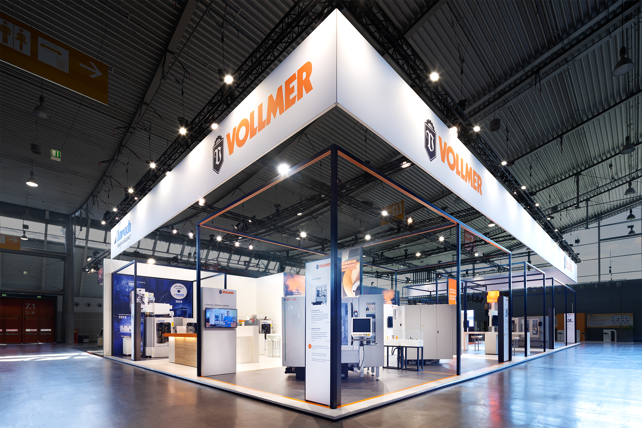 Raumtechnik Messestand für Vollmer Werke auf der GrindingHub 2024 in Stuttgart