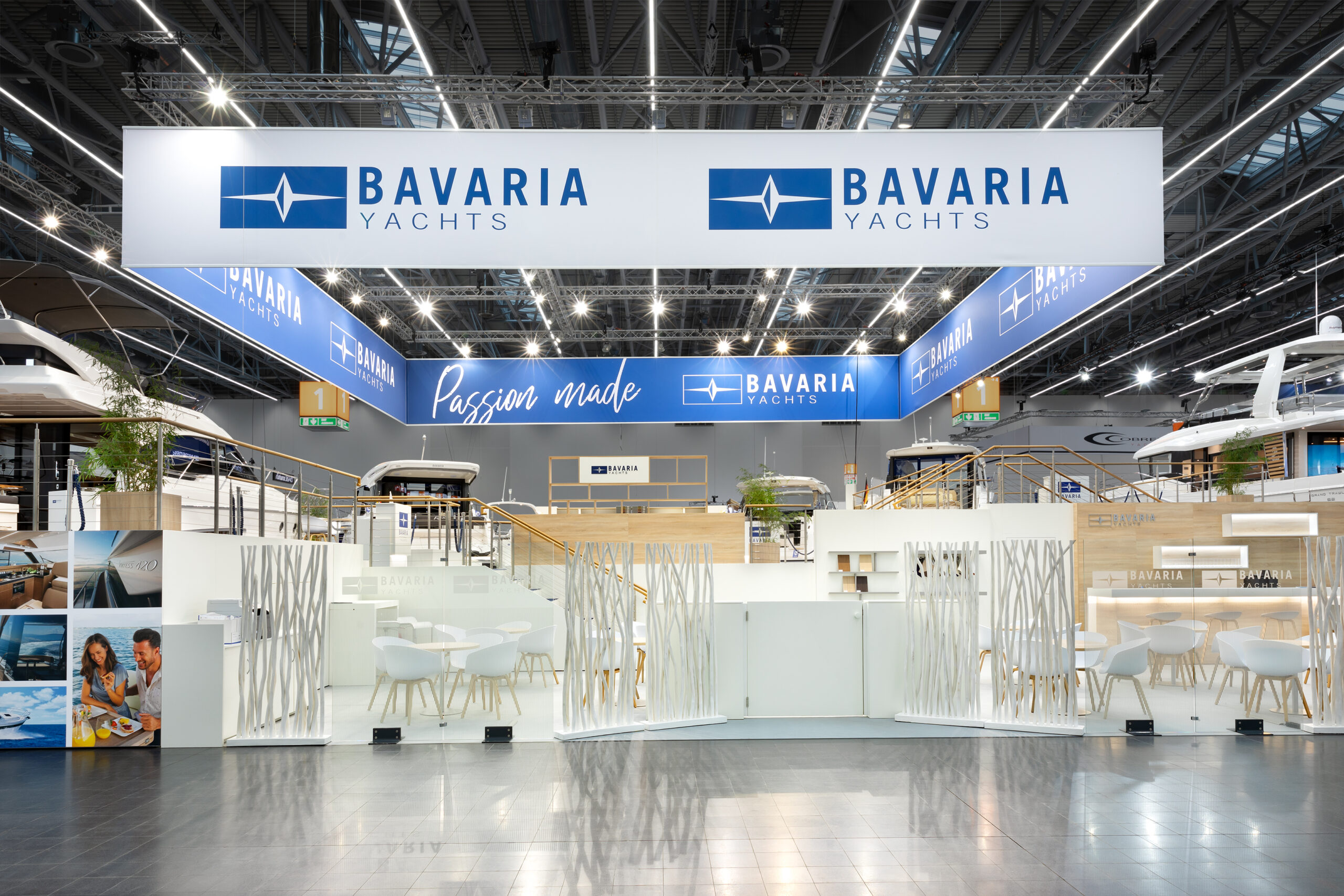Raumtechnik Messestand für Bavaria Yacht auf der Boot in Düsseldorf