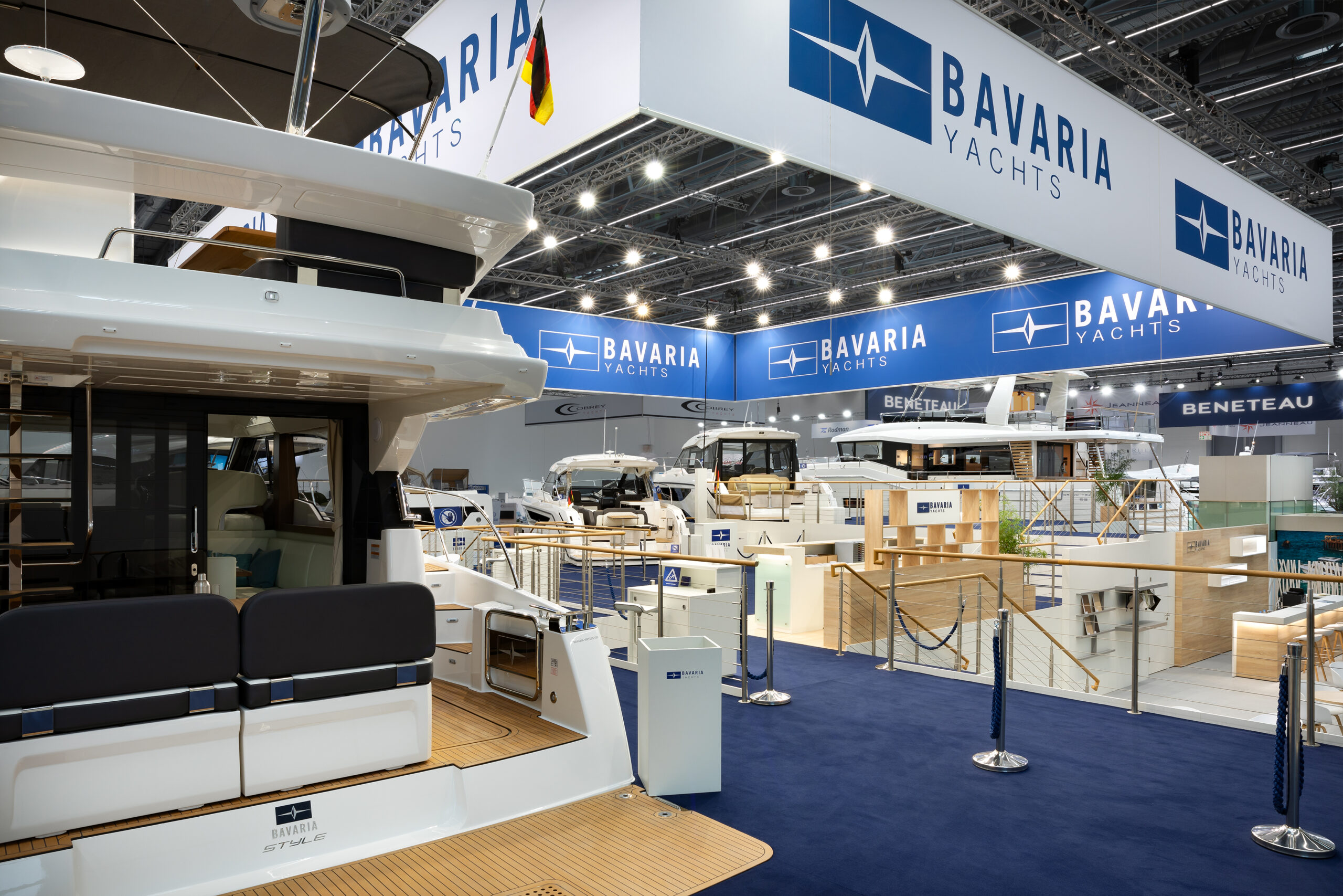 Raumtechnik Messestand für Bavaria Yacht auf der Boot in Düsseldorf