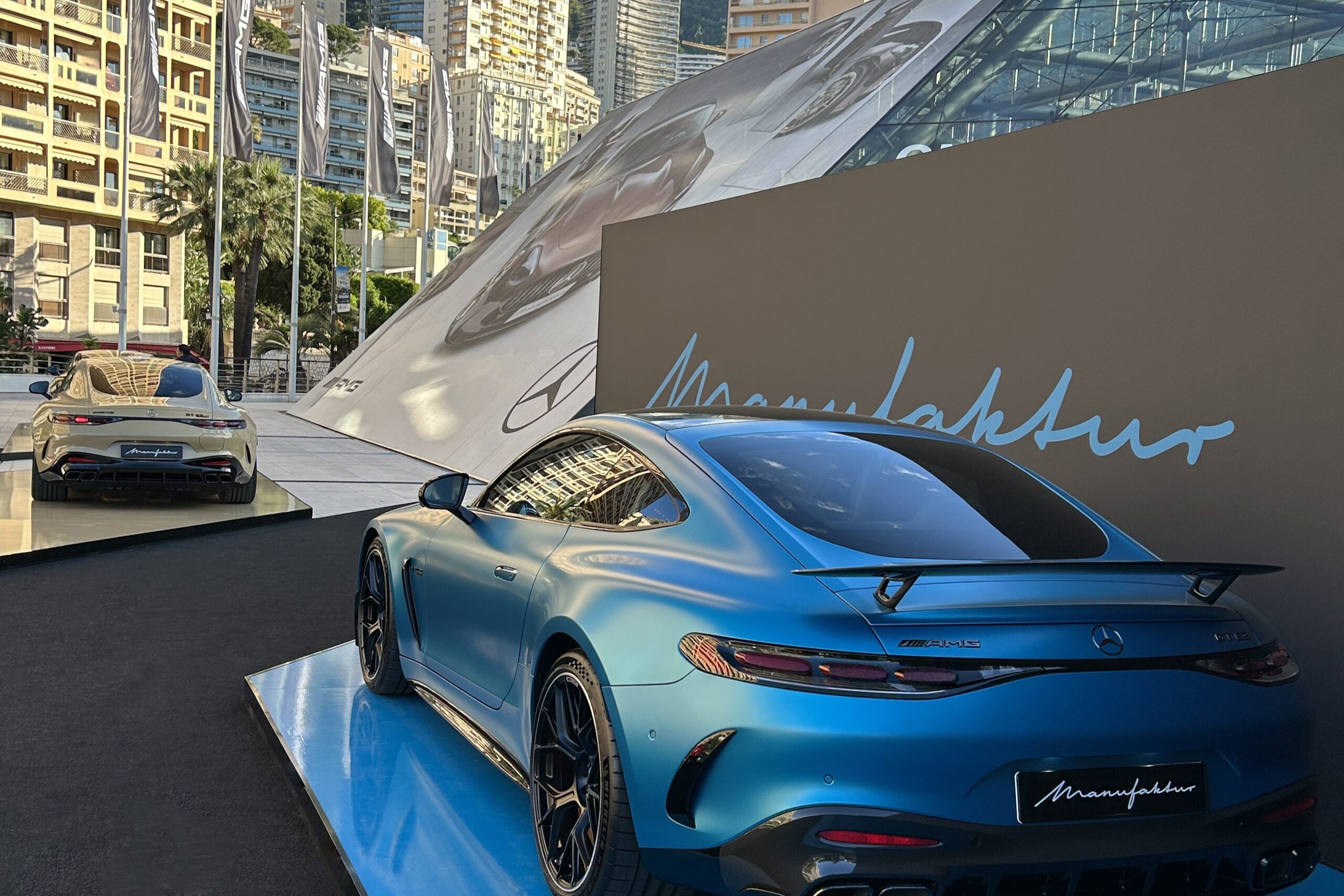 Raumtechnik MANUFAKTUR Ausstellungsfläche für Mercedes-AMG beim Formel 1 Grand Prix 2025 in Monaco