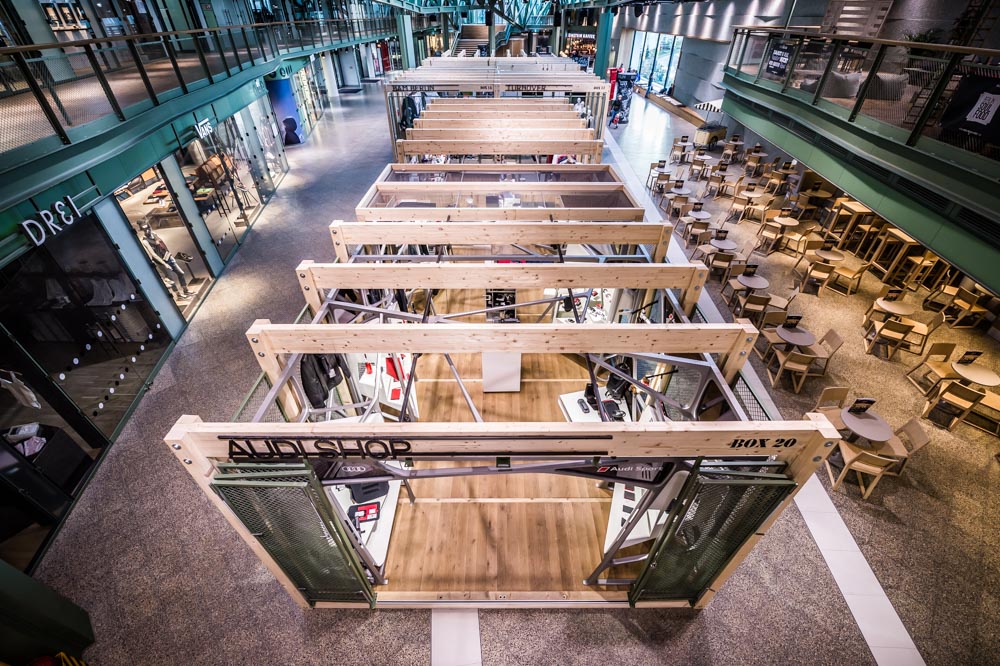 Raumtechnik Realization Audi Pop Up-Store Concept Mall Bikini Berlin