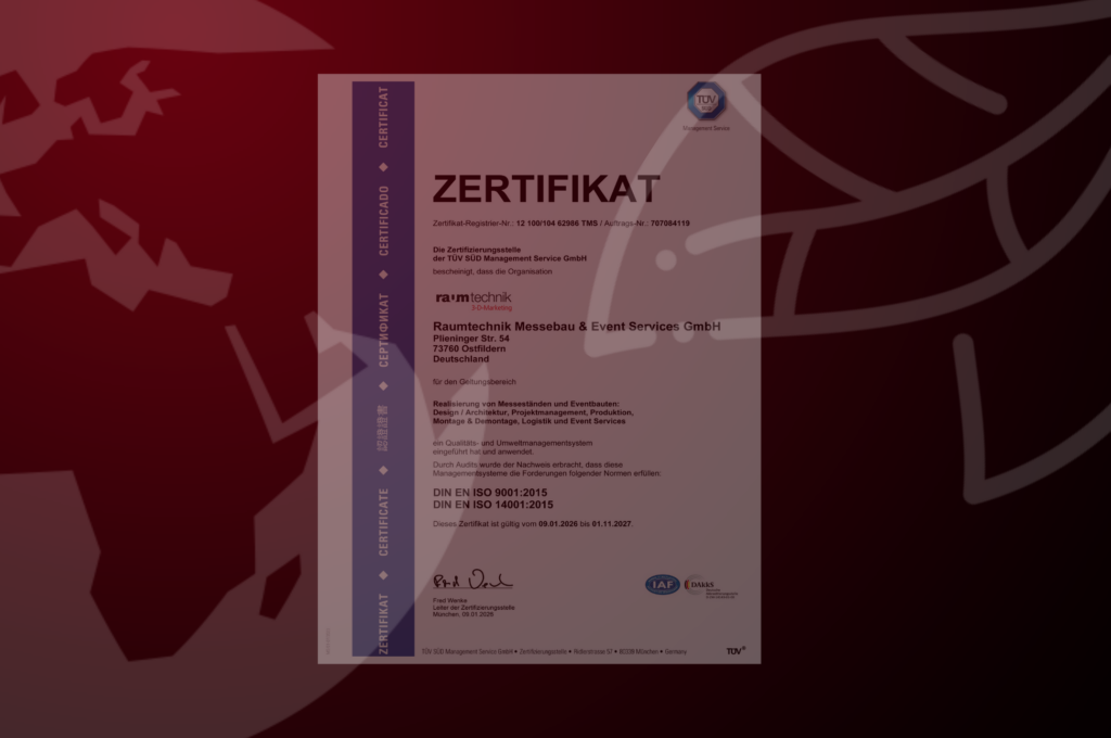 Raumtechnik ISO 14001 Zertifizierung